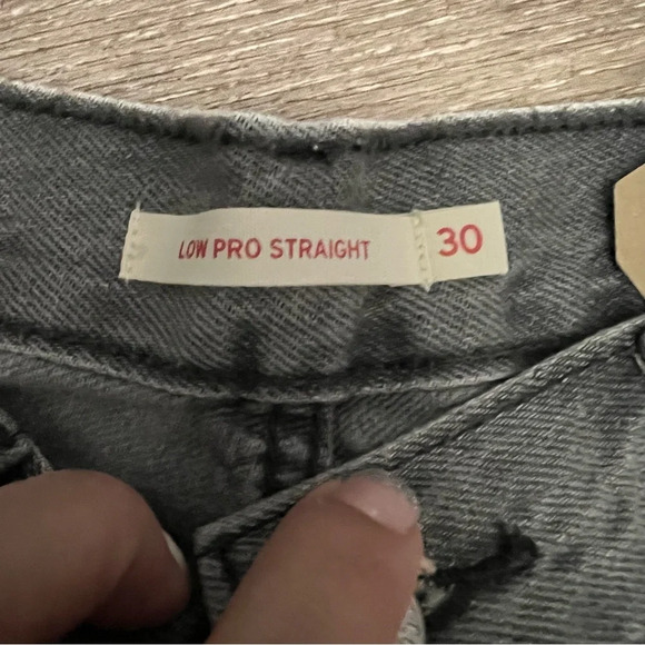 Womens Levis Lo Pro Straight Leg Jeans Acid Wash Gray Splatter Womens Size 30 - Picture 4 of 8